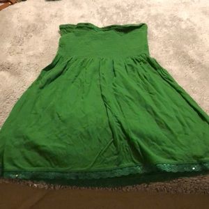 Green bathing suit cover up top only